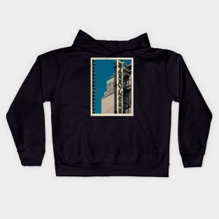 Barrymore neon sign in Manhattan, NYC - Kodachrome Postcard Kids Hoodie